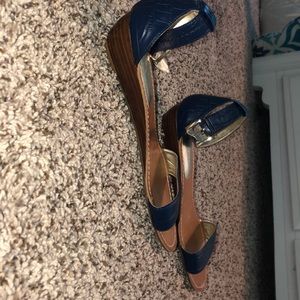Navy blue Tommy Hilfiger Wedged Sandals